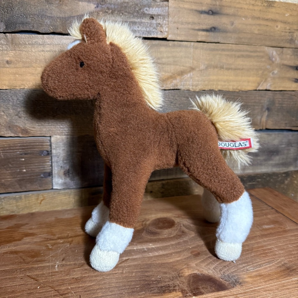 Douglas Cuddle Toys Teak‎ Chestnut Foal Flaxen Mane and Tail